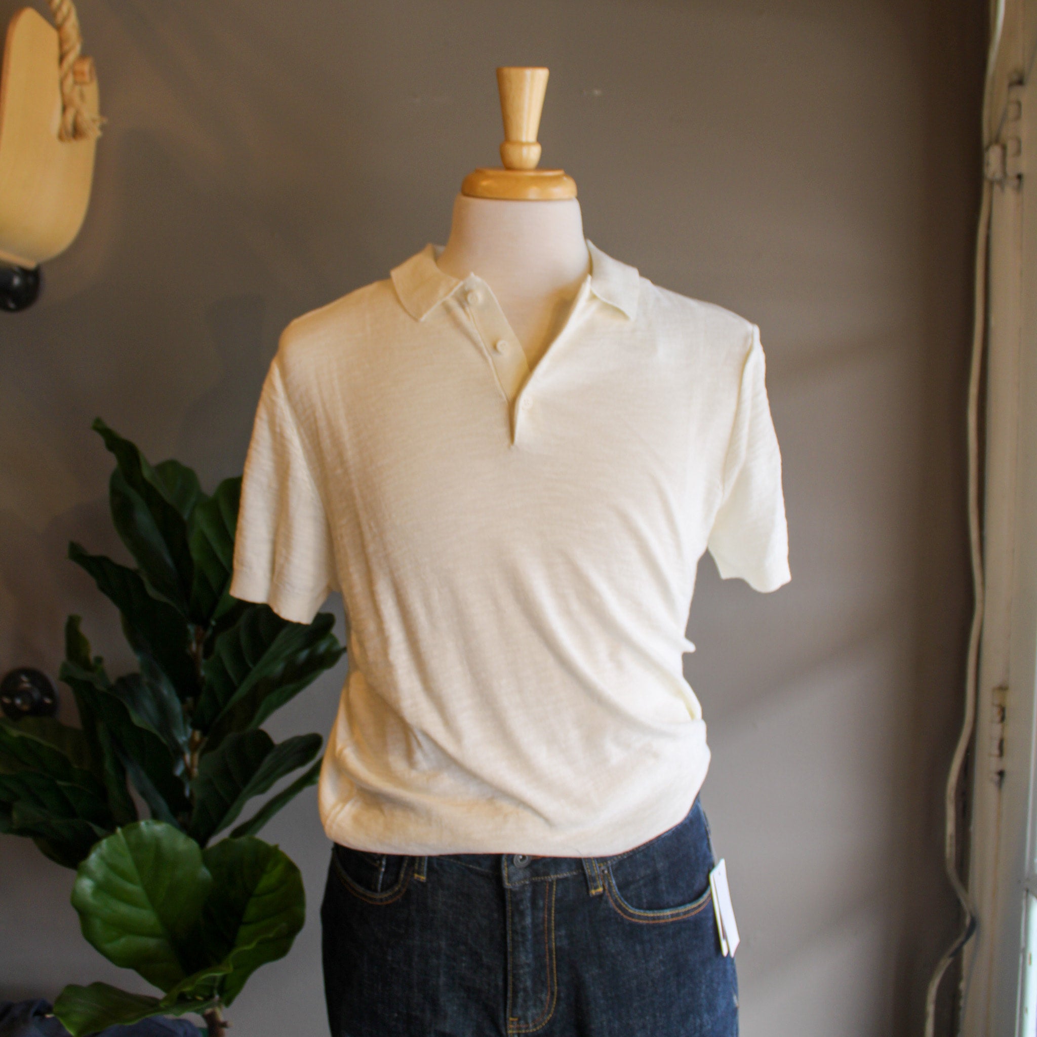 Men's Knit Ribbed Polo Shirt | Stone and Sparrow Apparel